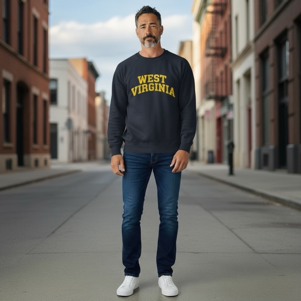 West Virginia‎ Spellout Crewneck Sweatshirt Jerzees XL